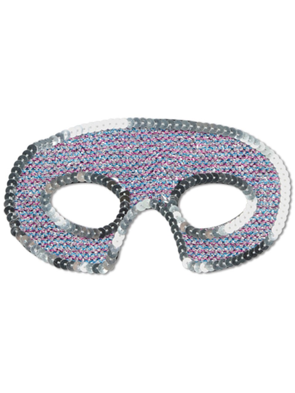 Silver Phantom of the Opera Sequin Trimmed Eye Mask Costume Accessory